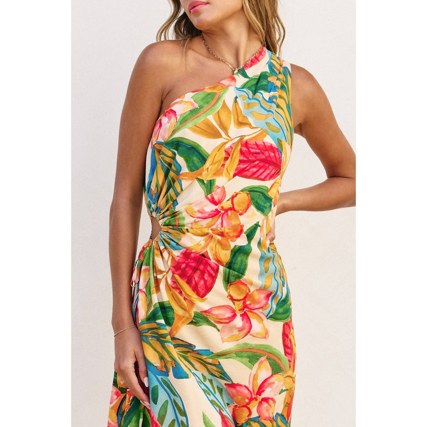 Bloom One Shoulder Mini Dress Dress Forum