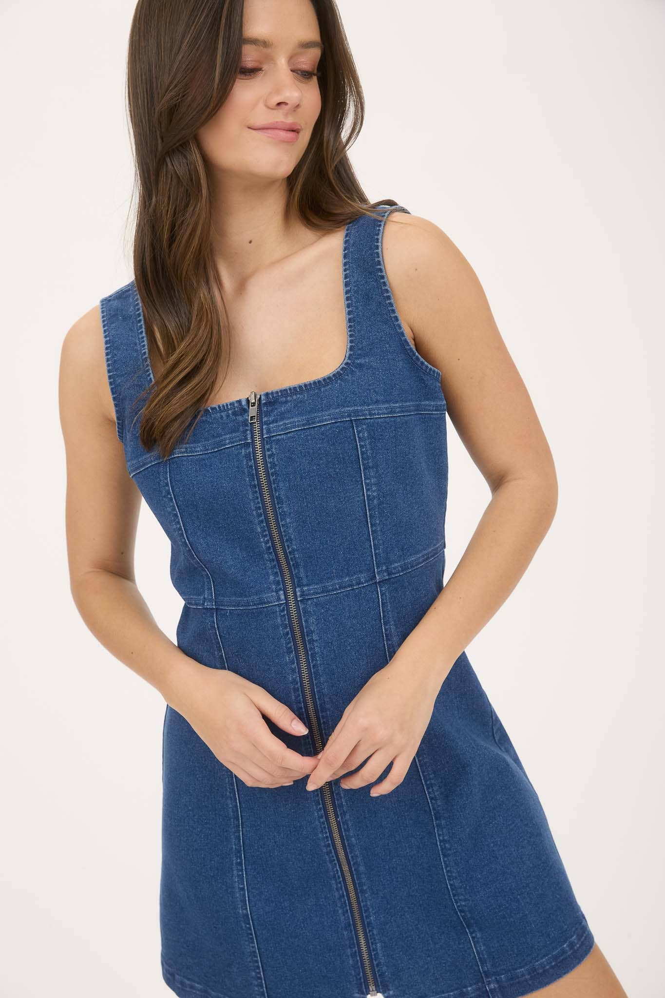 DENIM MINI DRESS