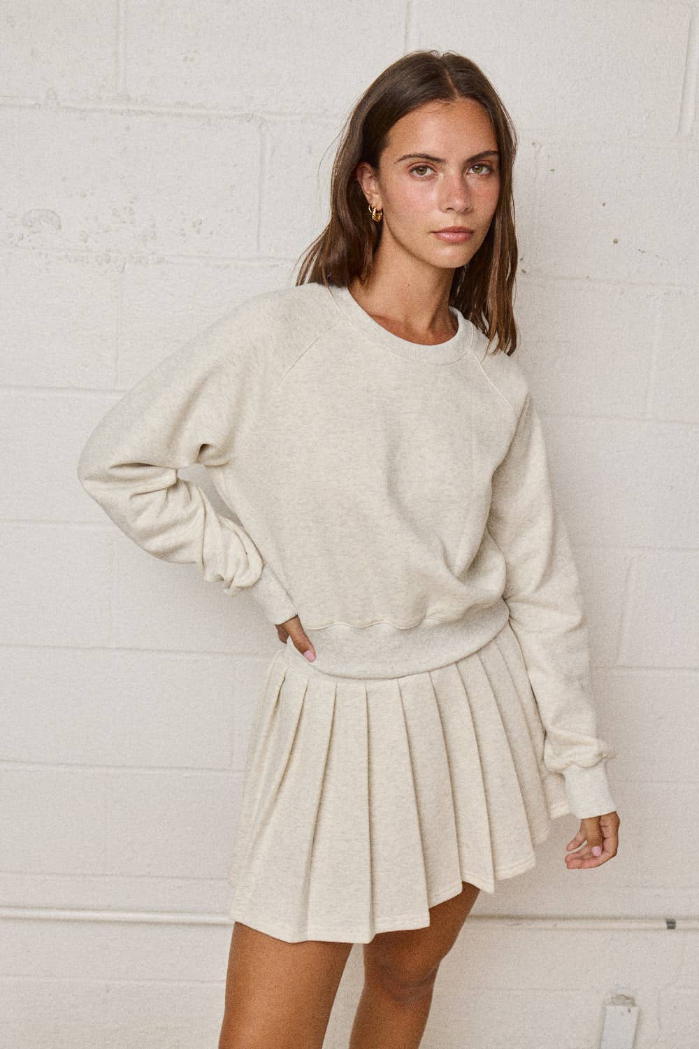 Tiffany Crew Neck Skirt Set