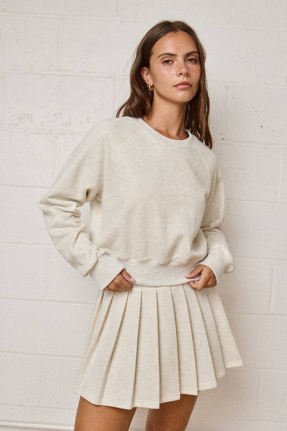 Tiffany Crew Neck Skirt Set
