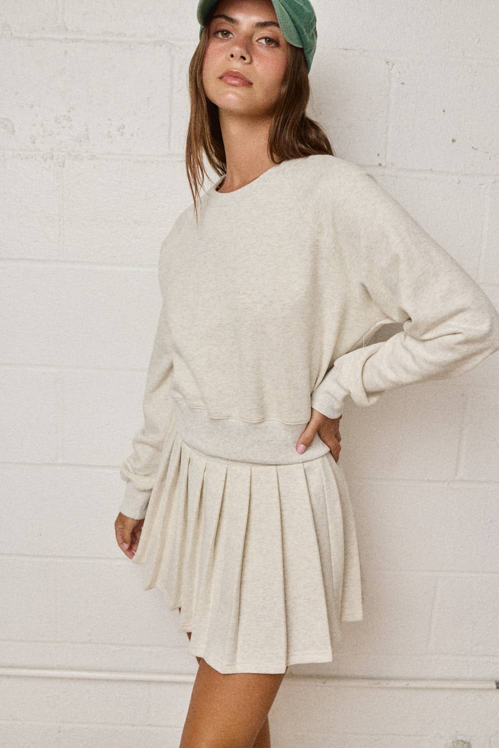 Tiffany Crew Neck Skirt Set