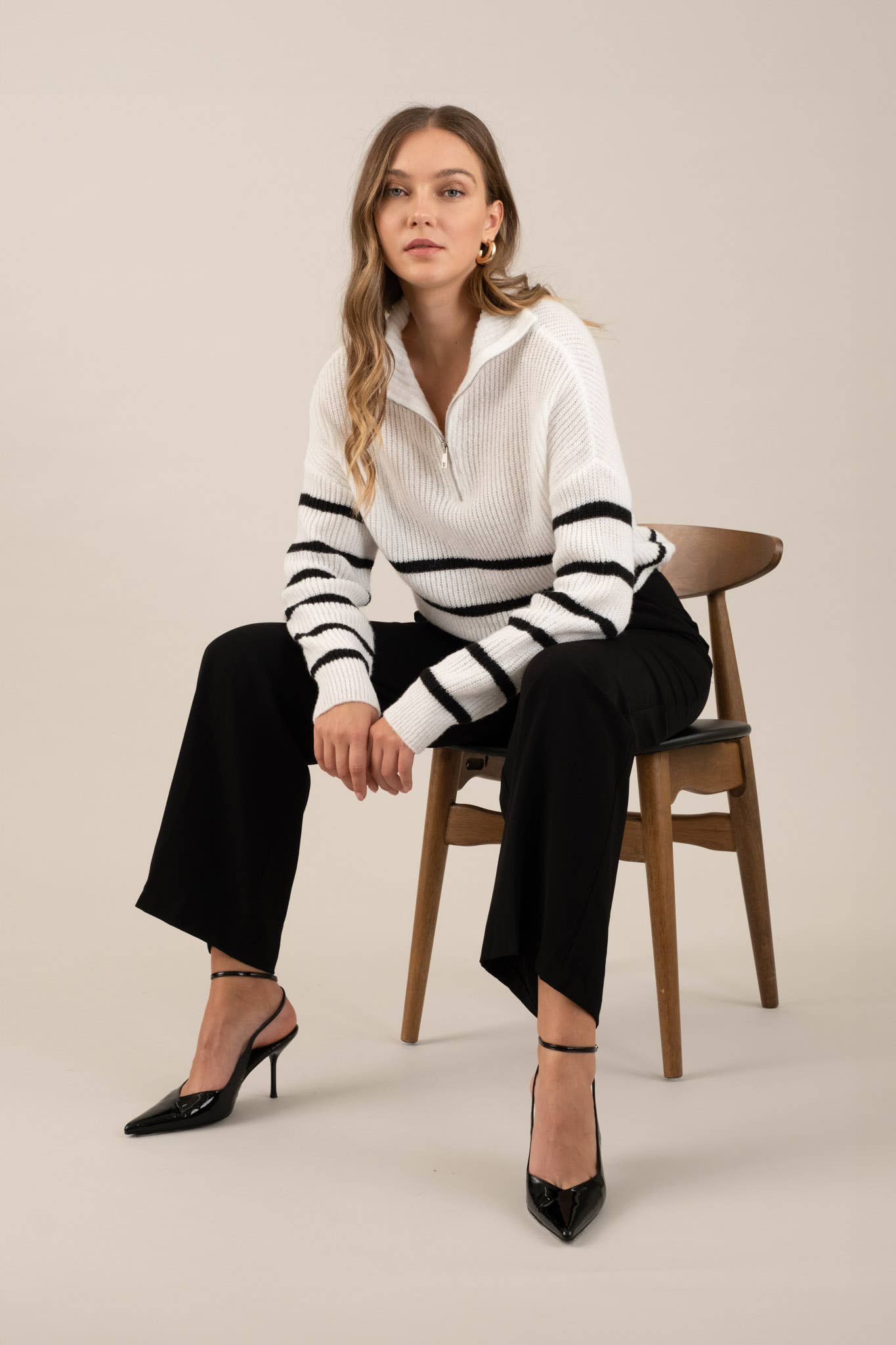 DIANA HIGH WAIST WIDE LEG PLEATED PANTS