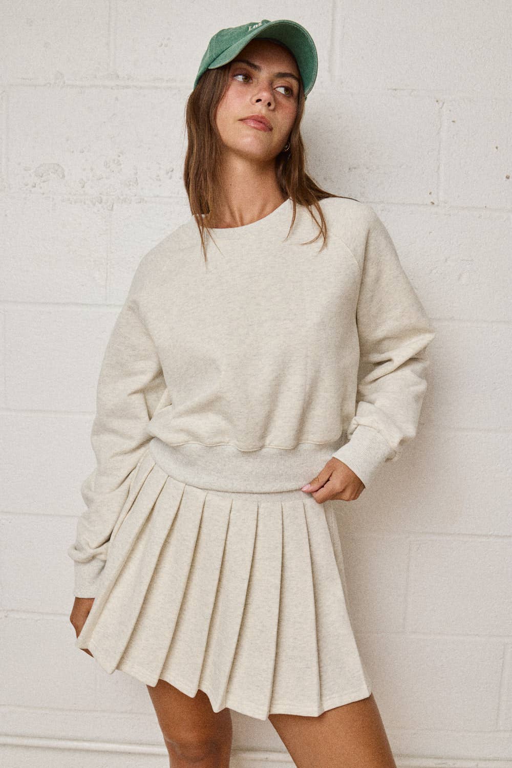 Tiffany Crew Neck Skirt Set