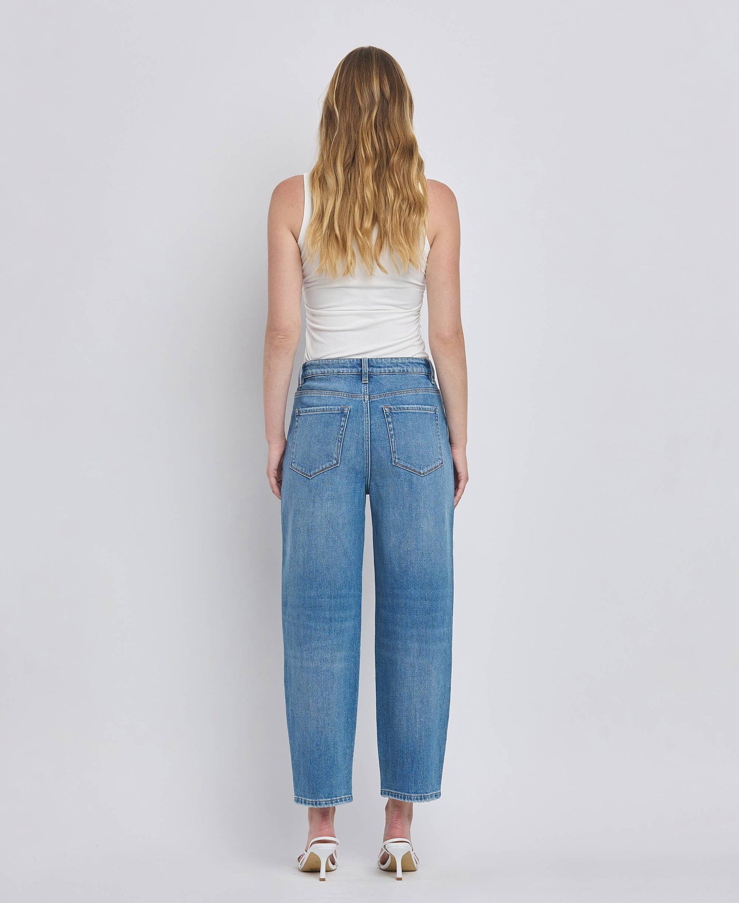 SUPER HIGH RISE BARREL LEG JEANS T6498 VERVET by FLYING MONKEY