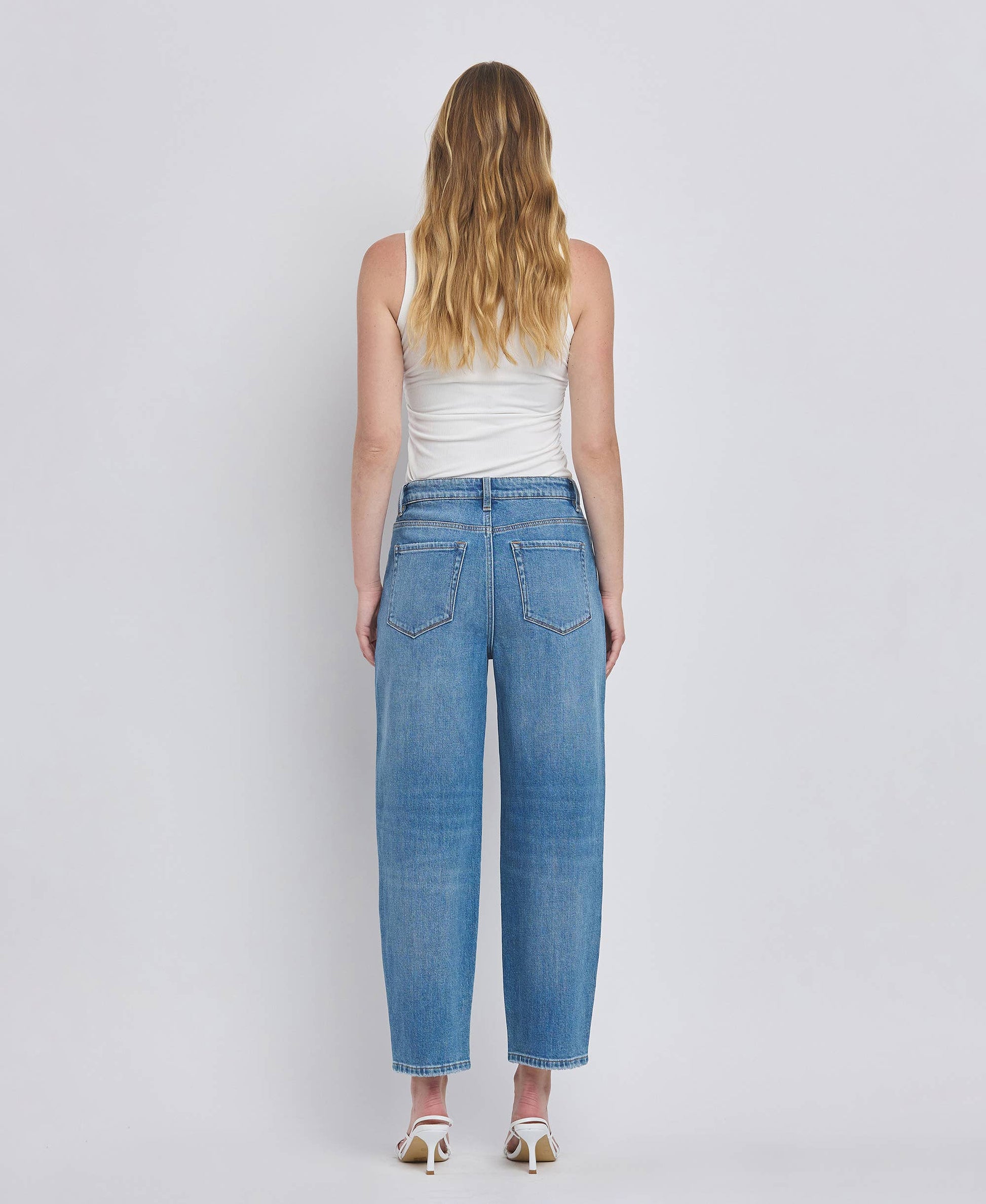 SUPER HIGH RISE BARREL LEG JEANS T6498 VERVET by FLYING MONKEY