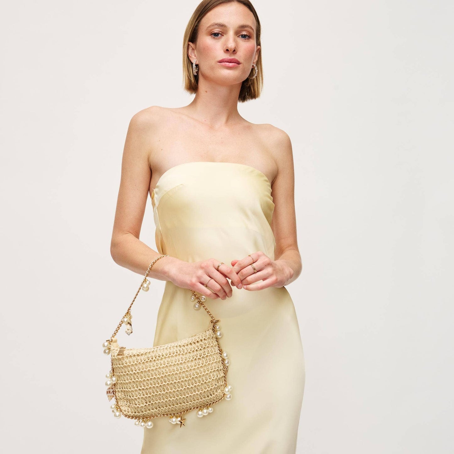 Steph Seasonal Seashell Straw Bag Evening Bag Urban Expressions
