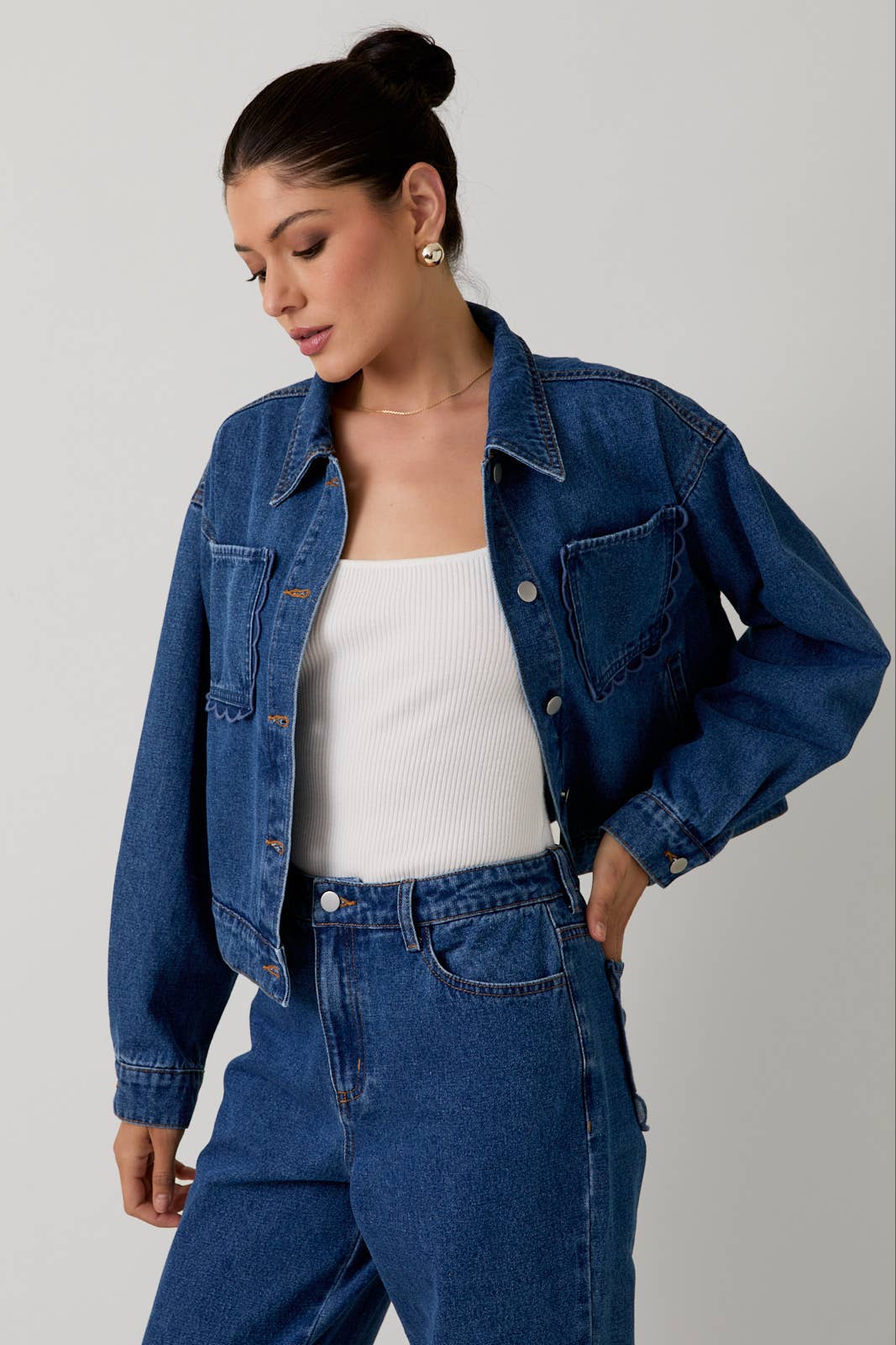 LORI DENIM JACKET Sunday Edition by LE LIS