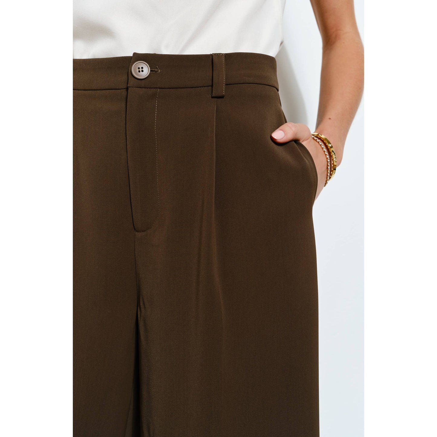 High Waist Tailored Wide-Leg Trousers INA