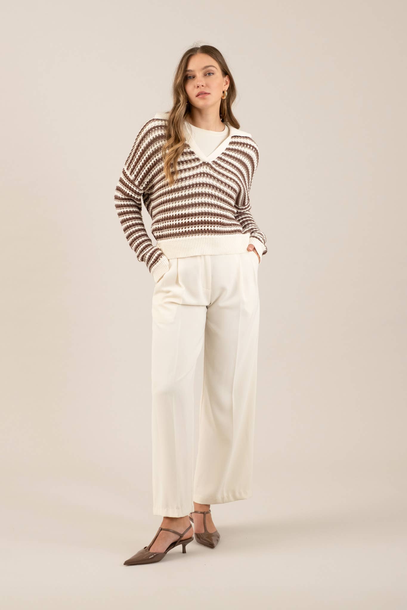 DIANA HIGH WAIST WIDE LEG PLEATED PANTS