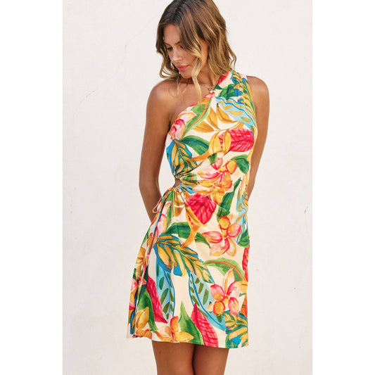 Bloom One Shoulder Mini Dress