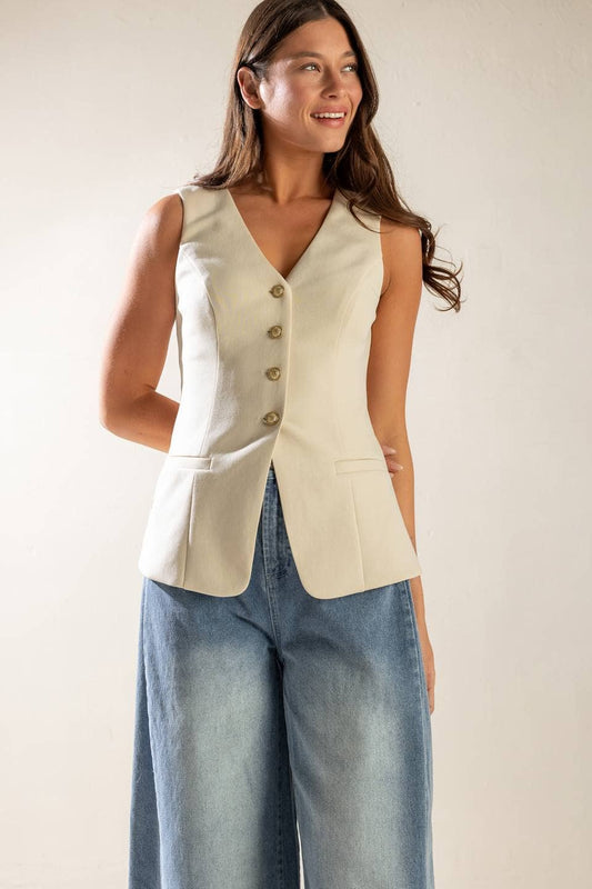 Paulina woven vest
