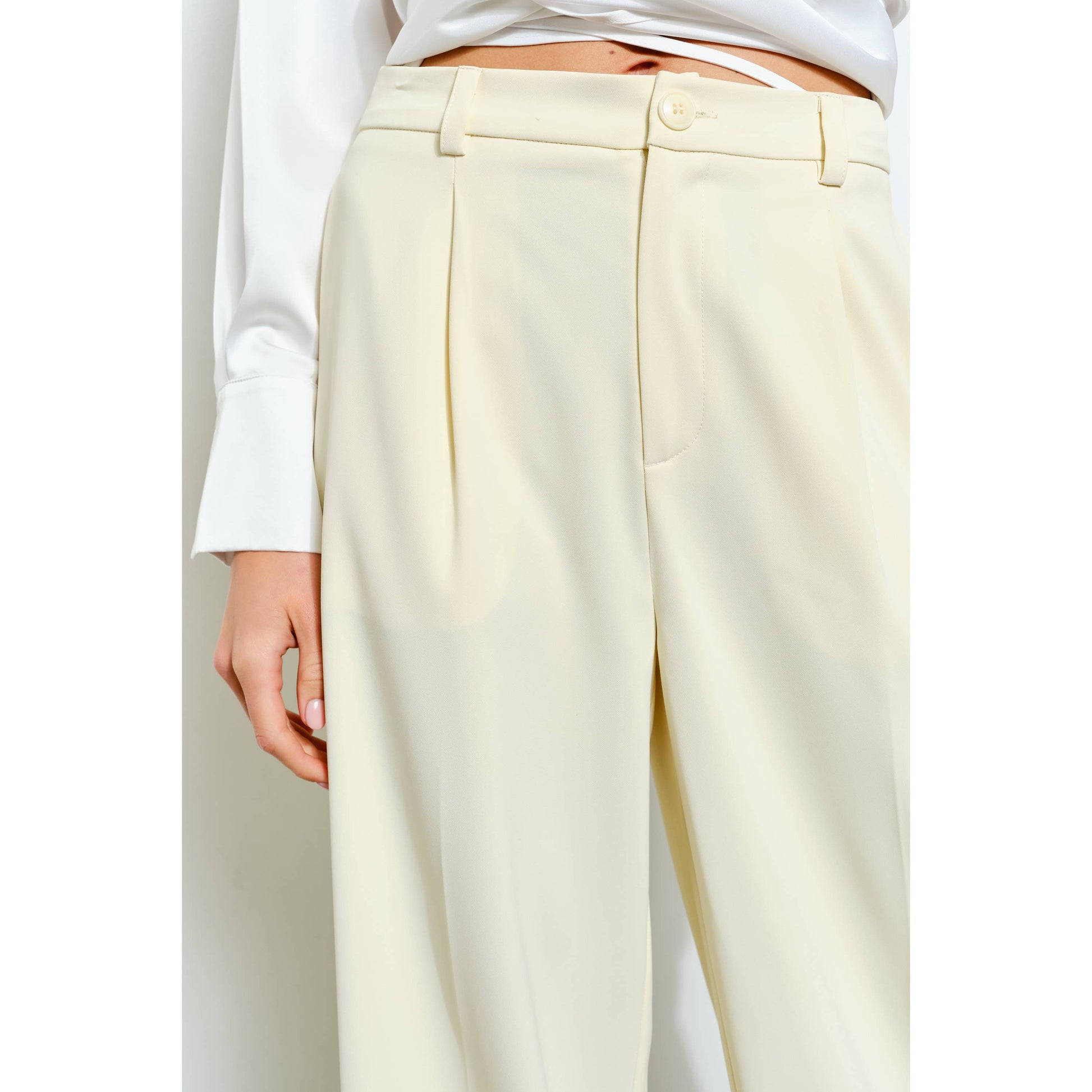 High Waist Tailored Wide-Leg Trousers INA