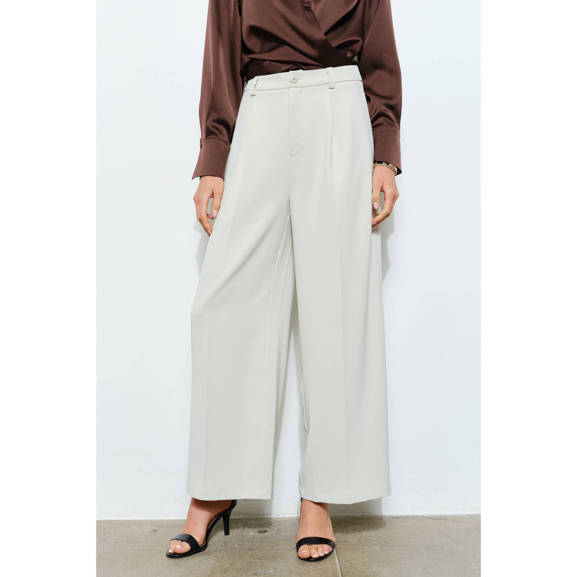 High Waist Tailored Wide-Leg Trousers INA