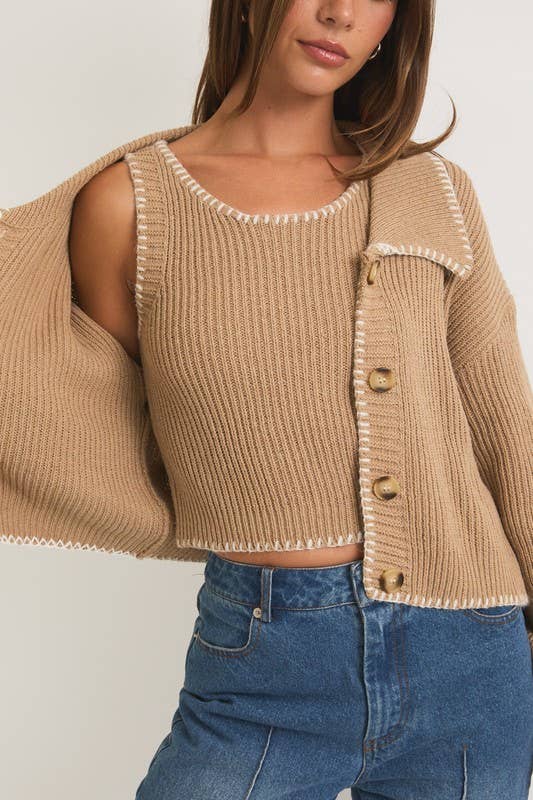 Liliana Stitched Sweater Tank