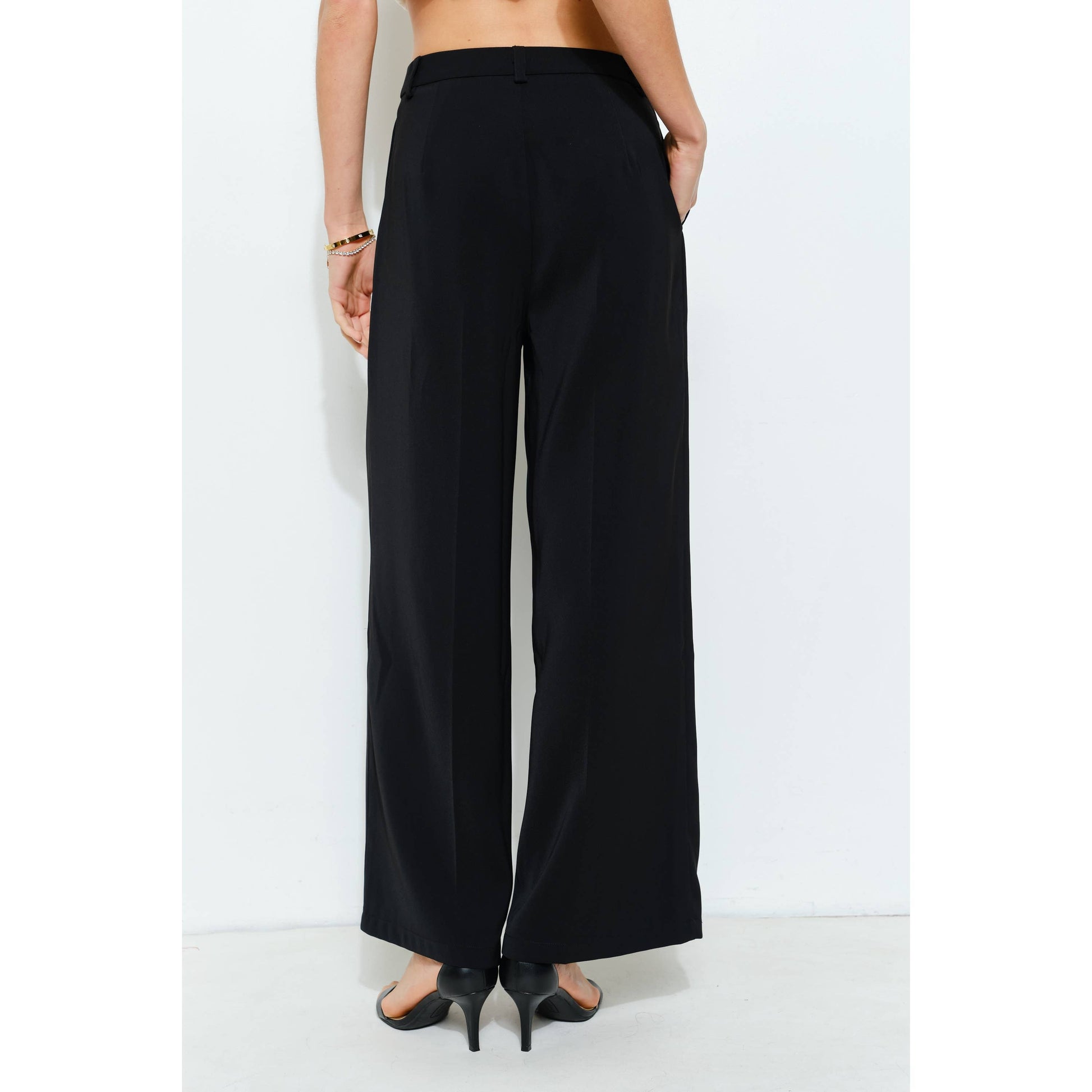 High Waist Tailored Wide-Leg Trousers INA