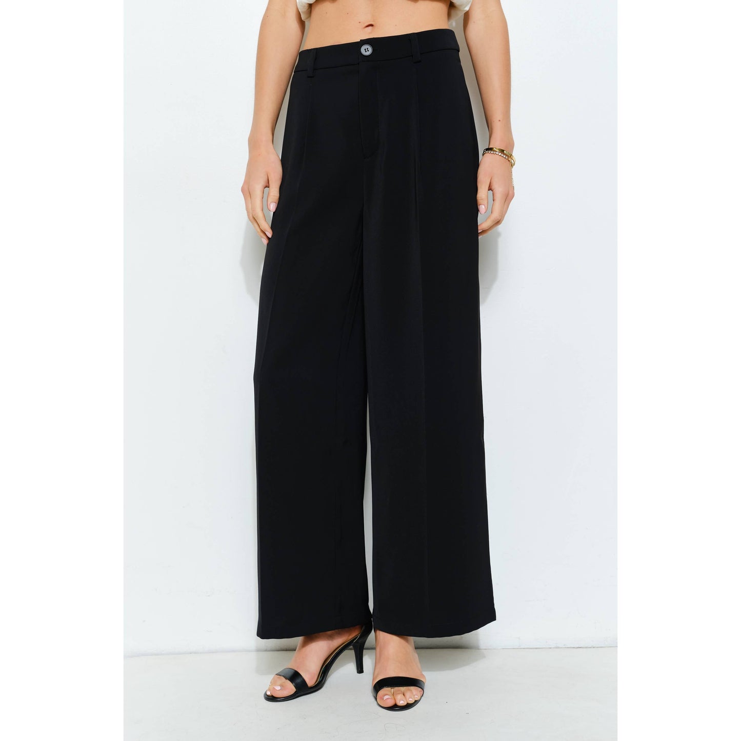 High Waist Tailored Wide-Leg Trousers INA