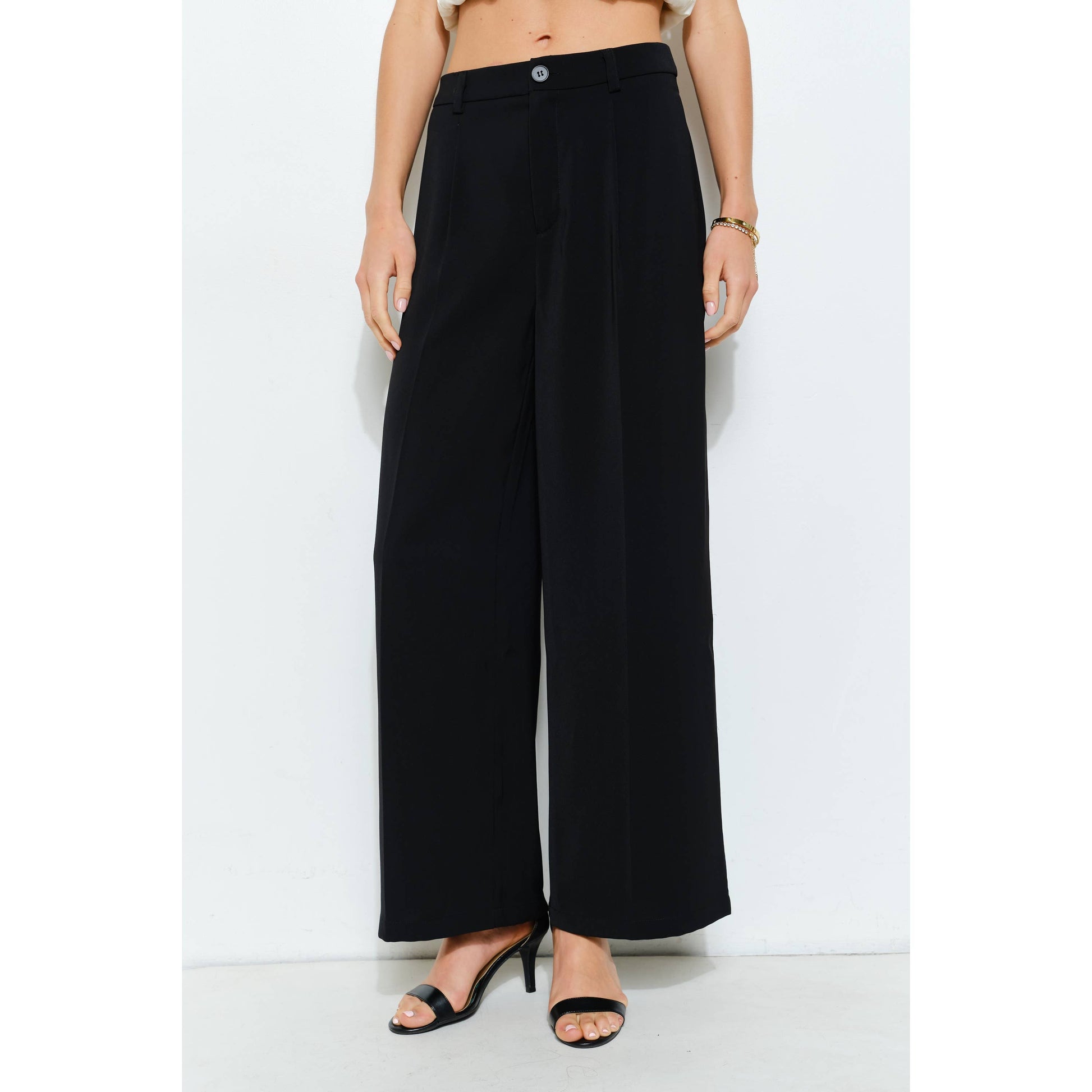 High Waist Tailored Wide-Leg Trousers INA