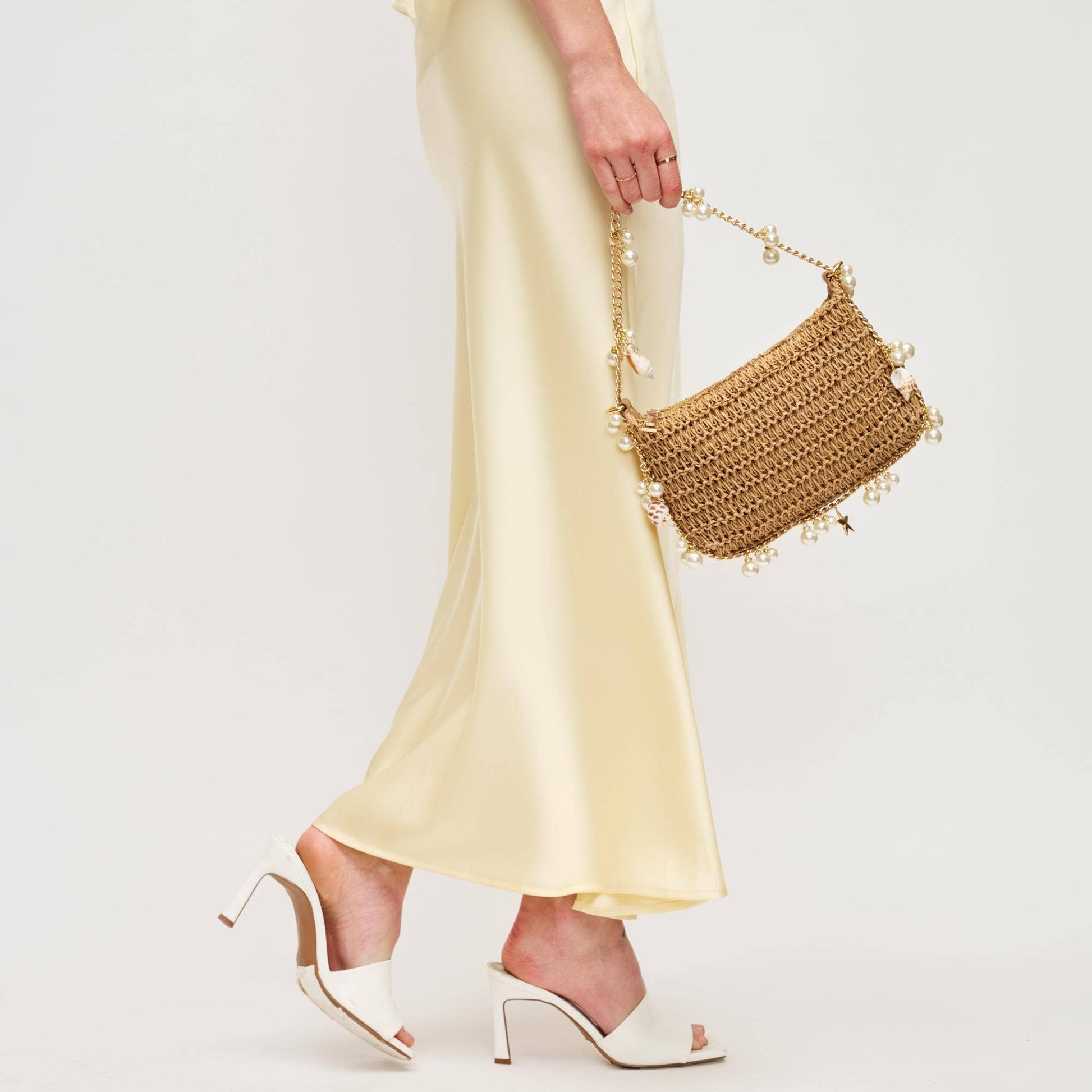 Steph Seasonal Seashell Straw Bag Evening Bag Urban Expressions
