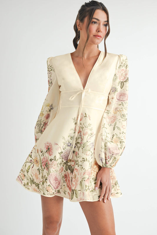 Lily Floral Long Sleeve Mini Dress