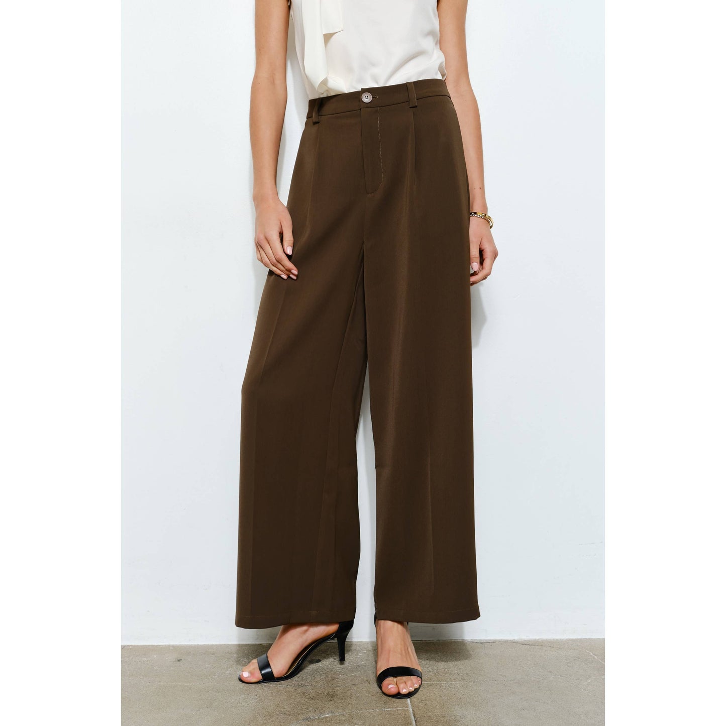 High Waist Tailored Wide-Leg Trousers INA