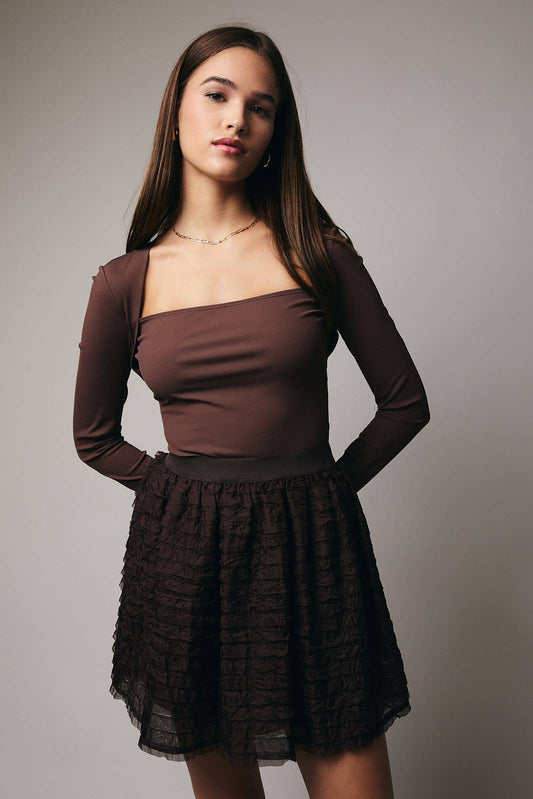 LONG SLEEVE SHRUG TOP Sunday Edition by LE LIS