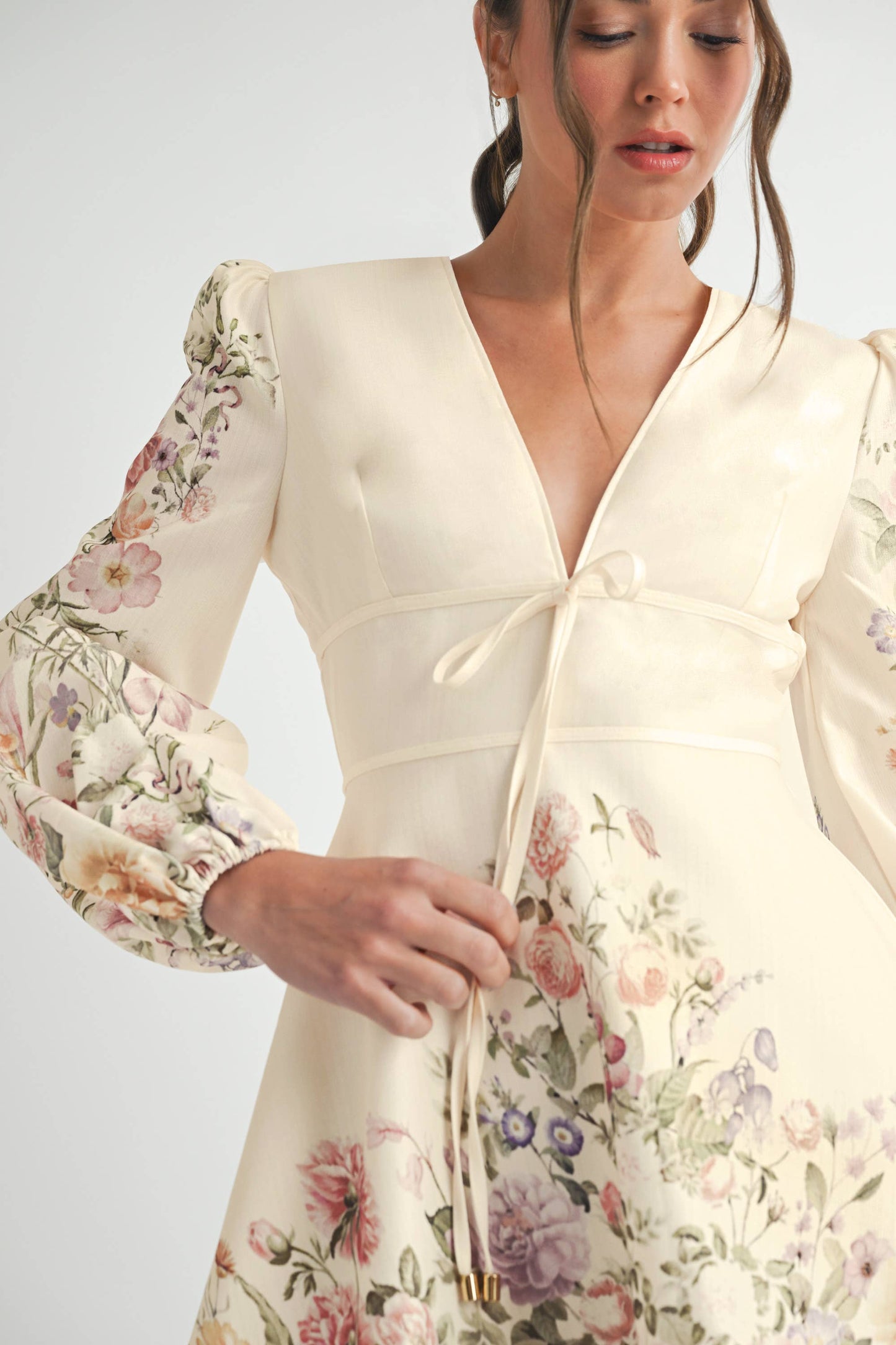 Lily Floral Long Sleeve Mini Dress