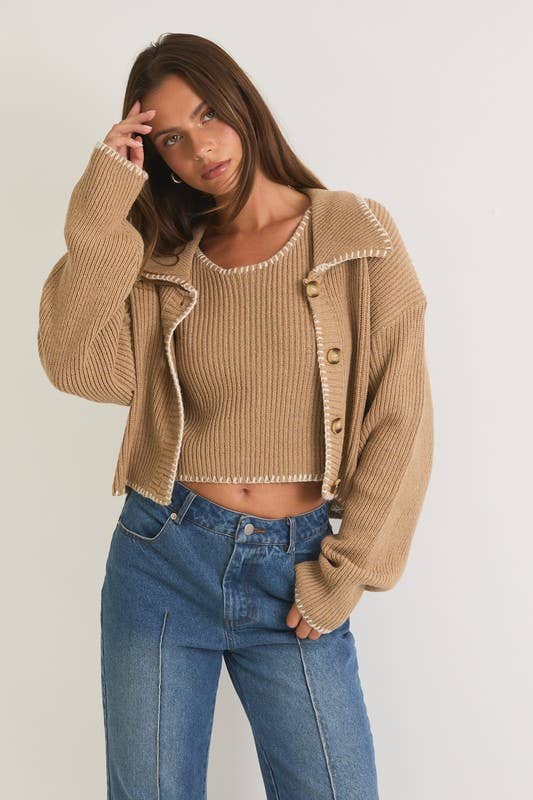 Liliana Stitched Sweater Tank