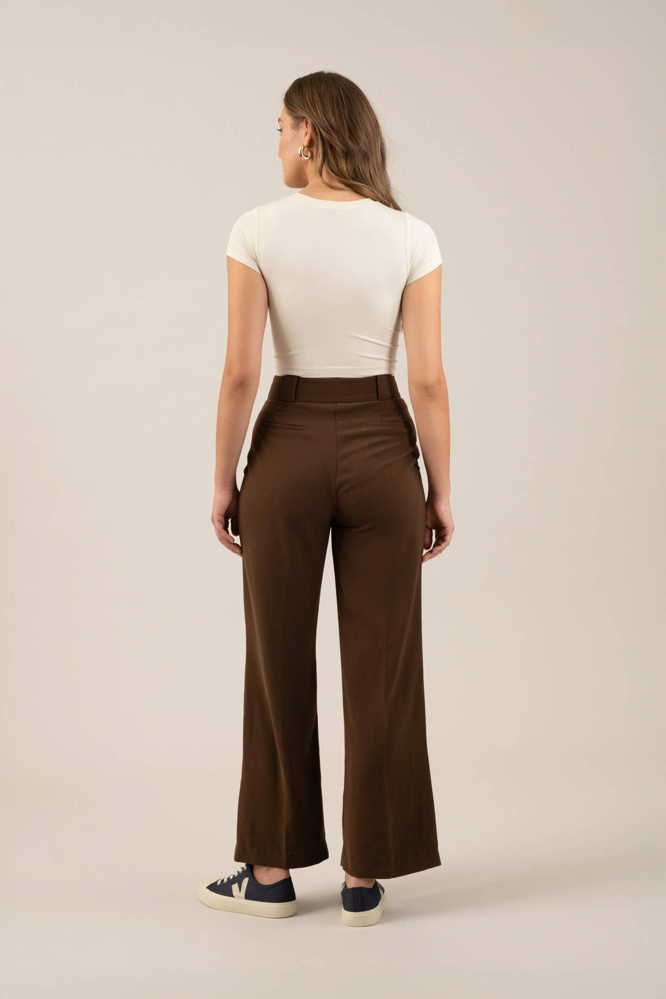DIANA HIGH WAIST WIDE LEG PLEATED PANTS