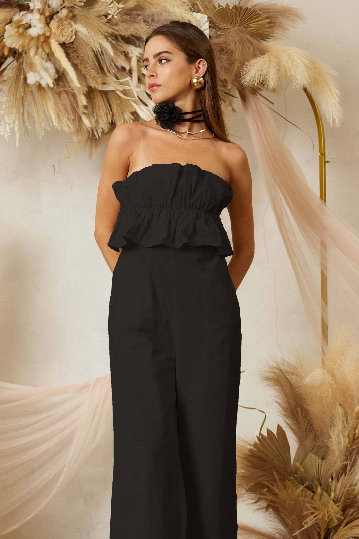 Cocktail linen Jumpsuit