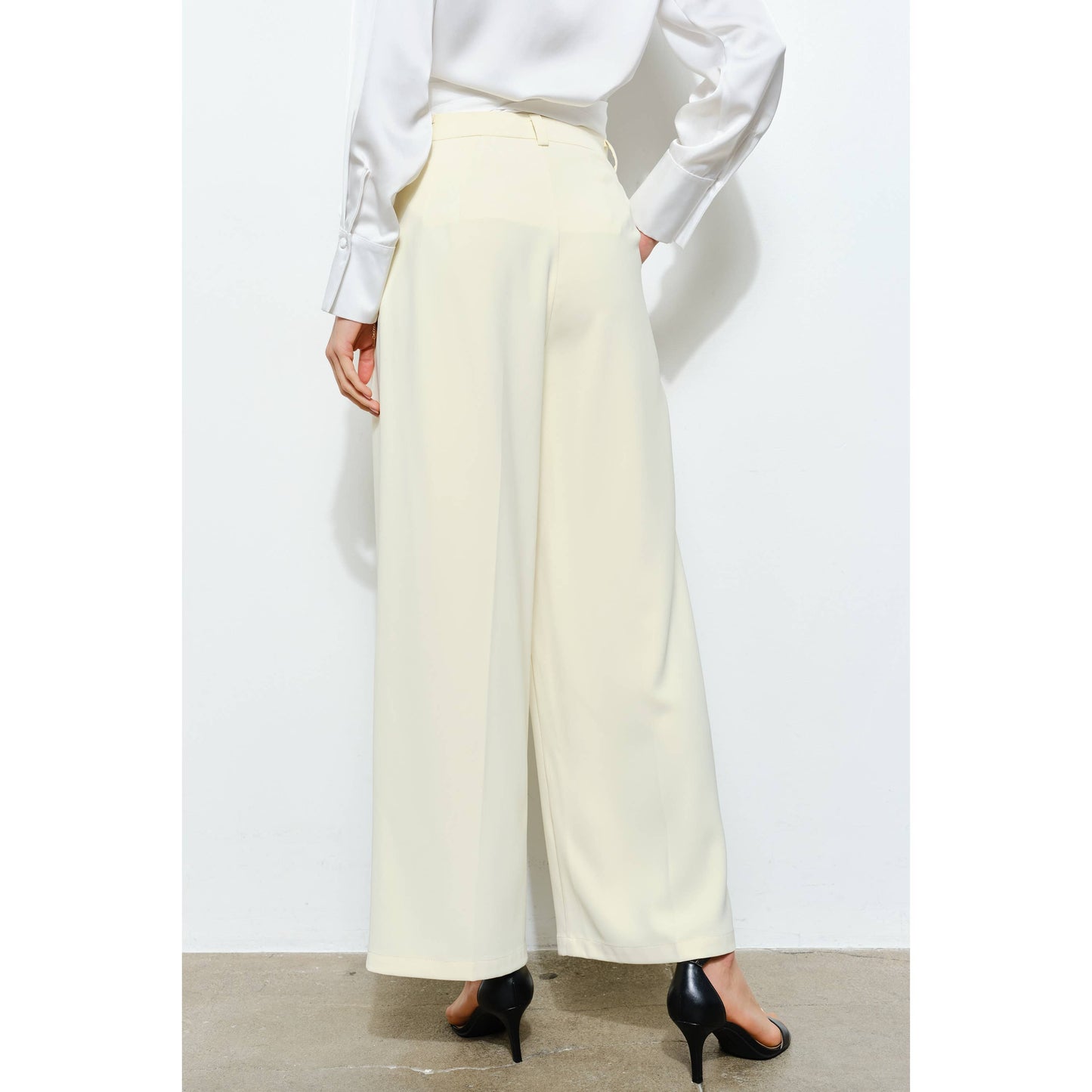 High Waist Tailored Wide-Leg Trousers INA