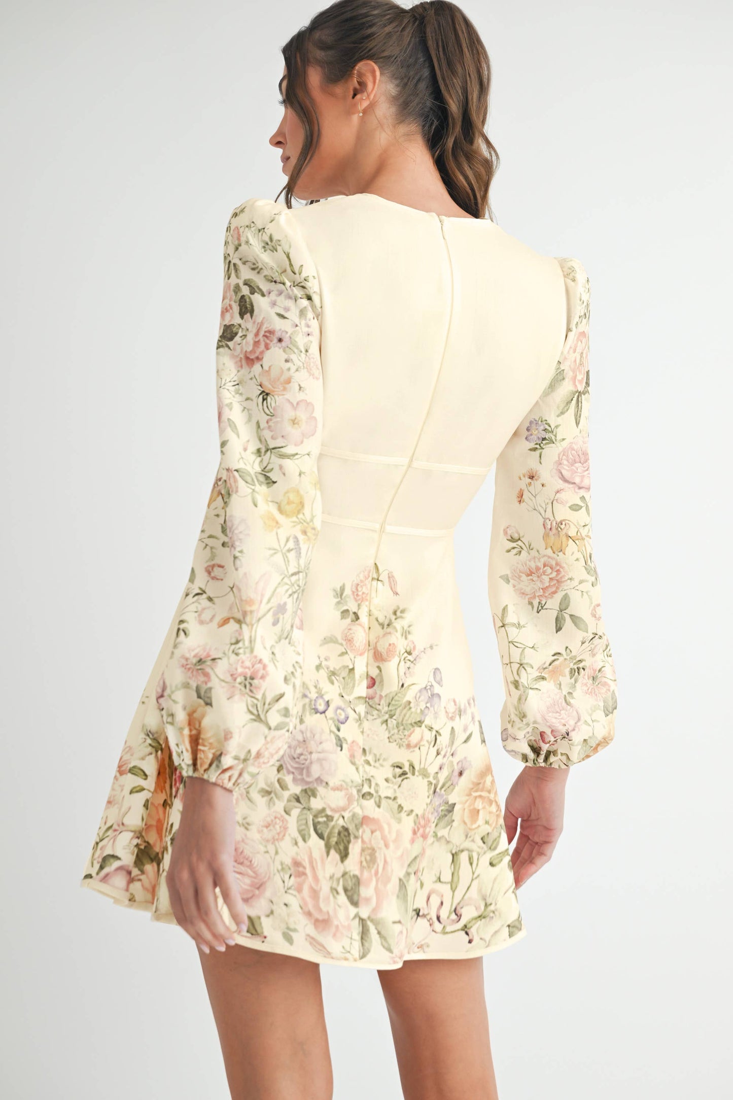 Lily Floral Long Sleeve Mini Dress