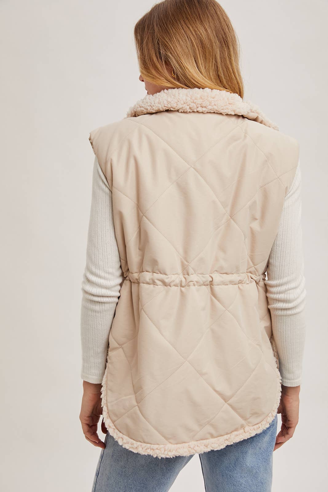 REVERSIBLE PUFFER AND SHERPA VEST