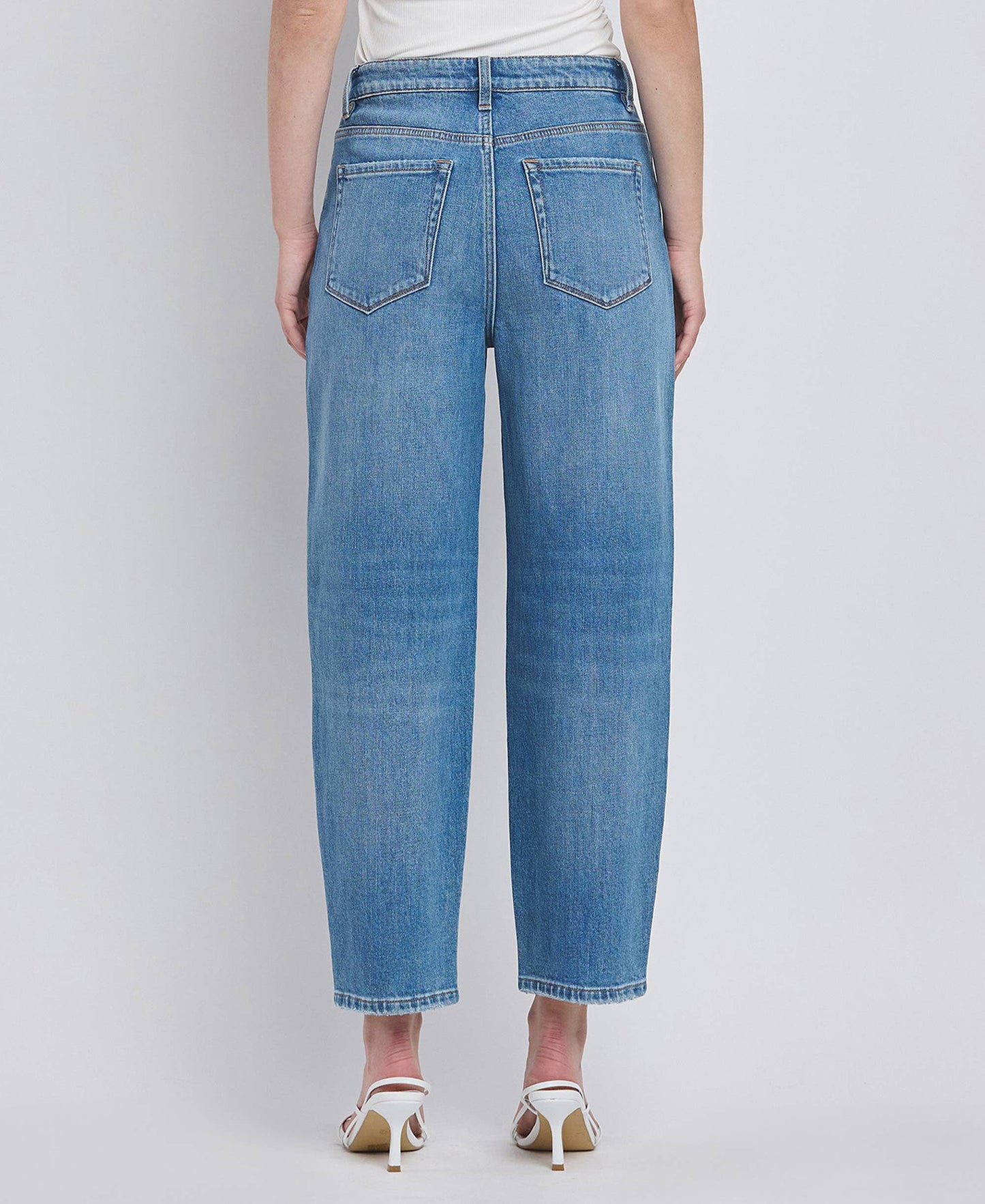 SUPER HIGH RISE BARREL LEG JEANS T6498 VERVET by FLYING MONKEY