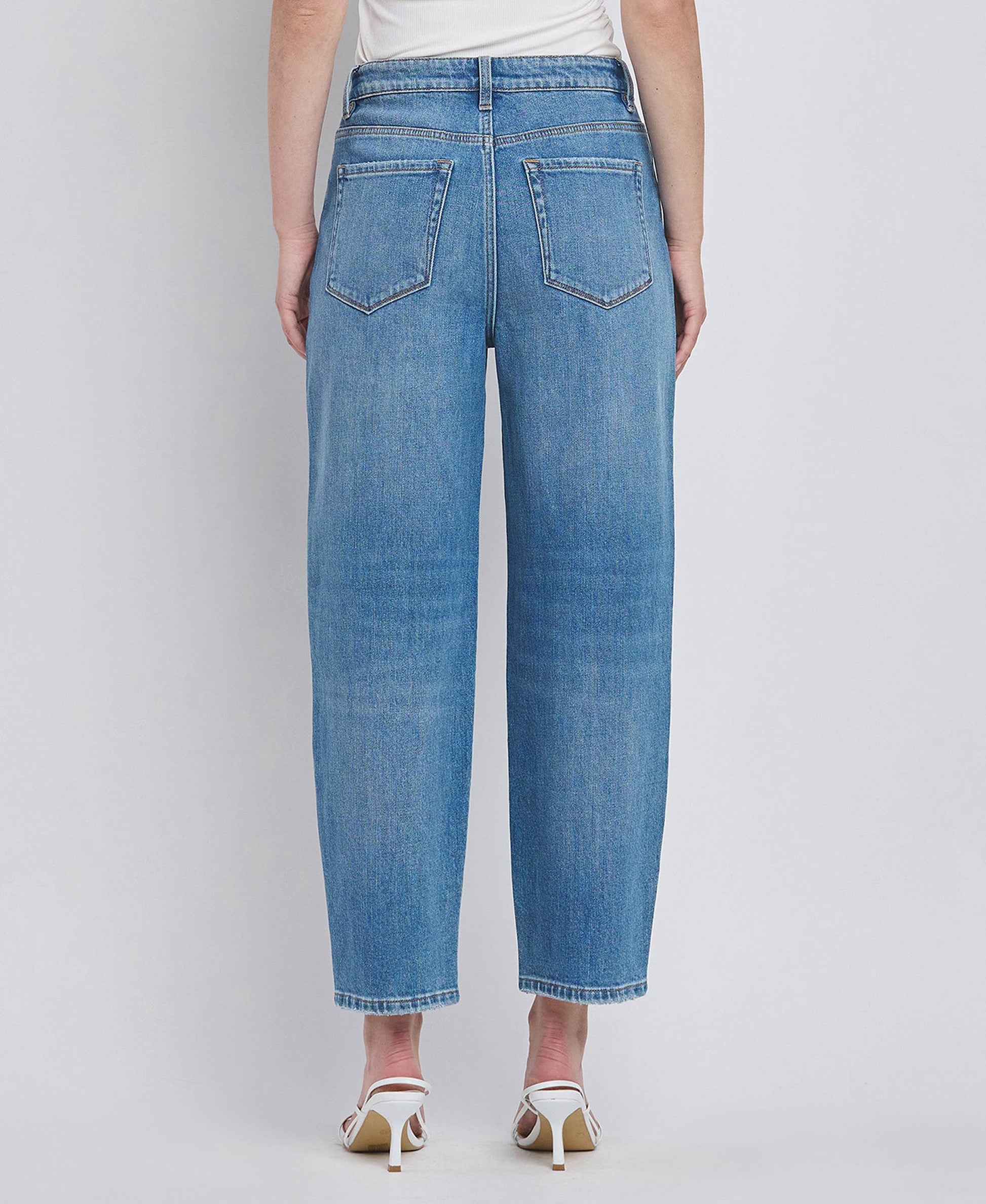 SUPER HIGH RISE BARREL LEG JEANS T6498 VERVET by FLYING MONKEY