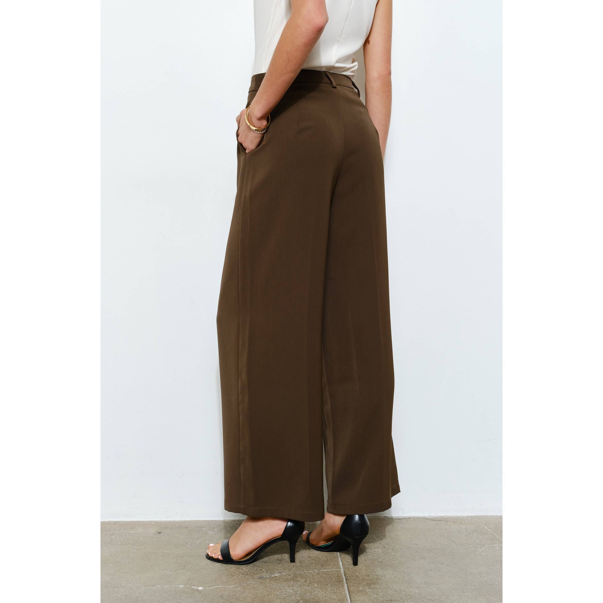 High Waist Tailored Wide-Leg Trousers INA