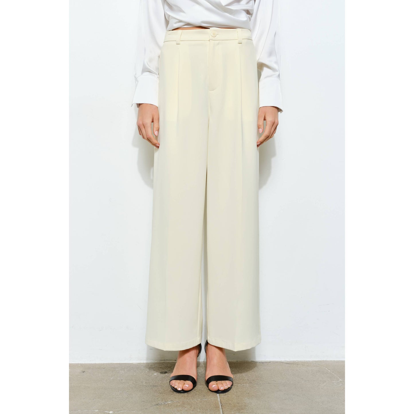 High Waist Tailored Wide-Leg Trousers INA