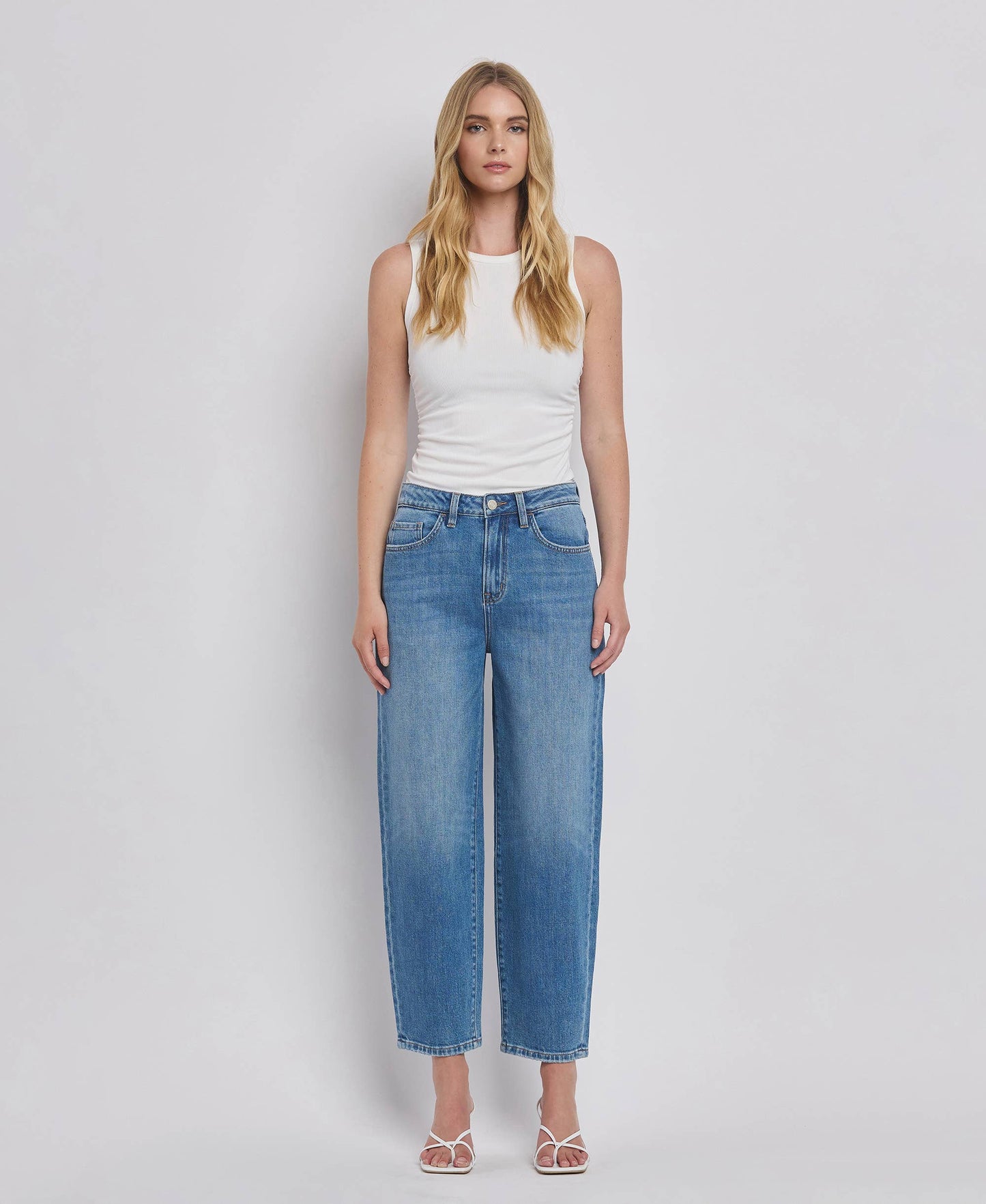 SUPER HIGH RISE BARREL LEG JEANS T6498 VERVET by FLYING MONKEY