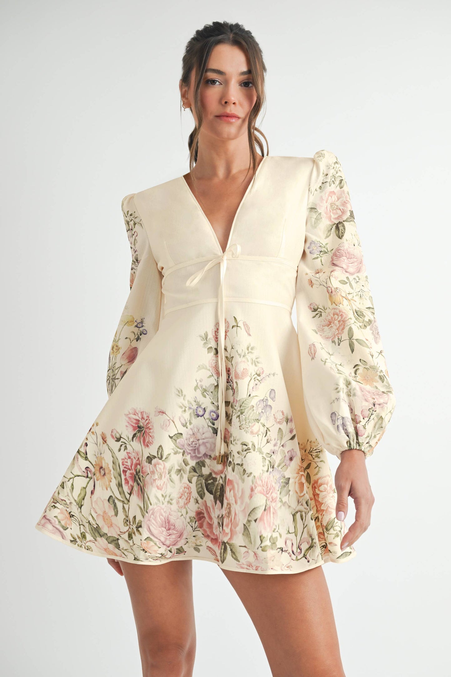 Lily Floral Long Sleeve Mini Dress
