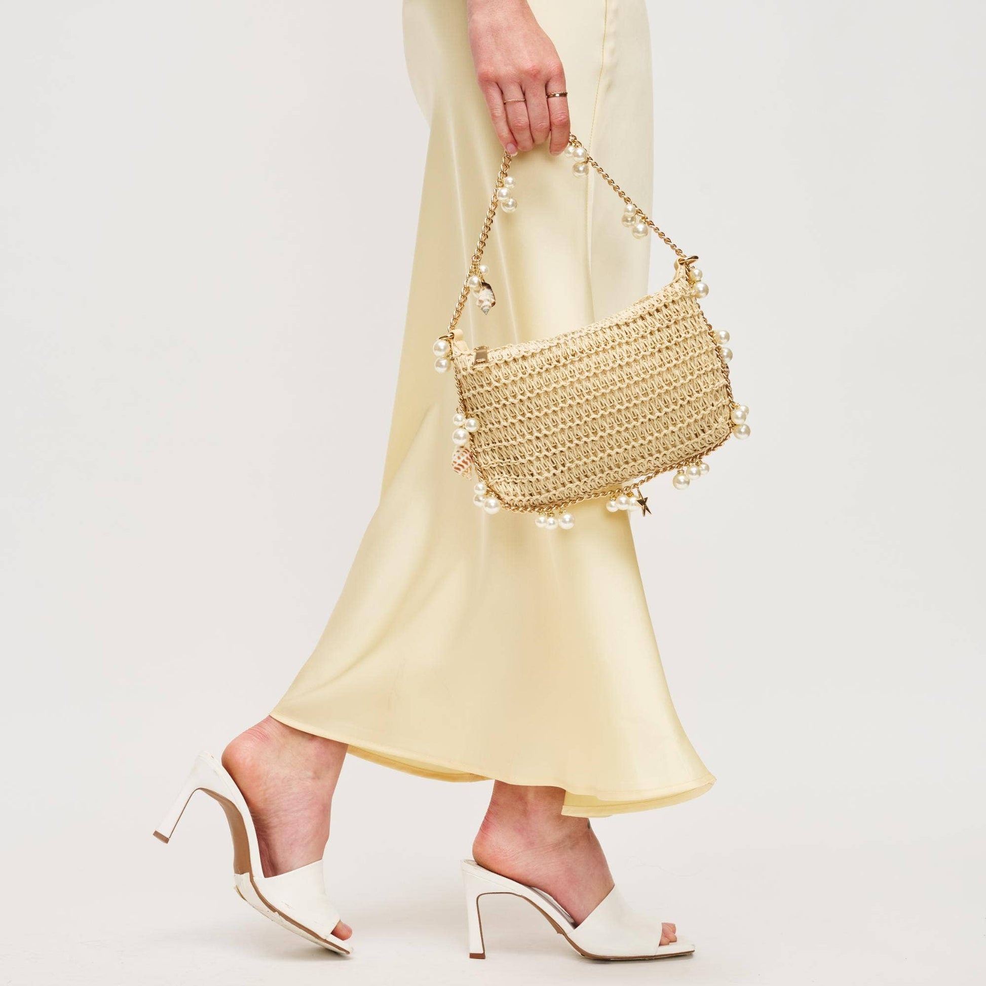 Steph Seasonal Seashell Straw Bag Evening Bag Urban Expressions