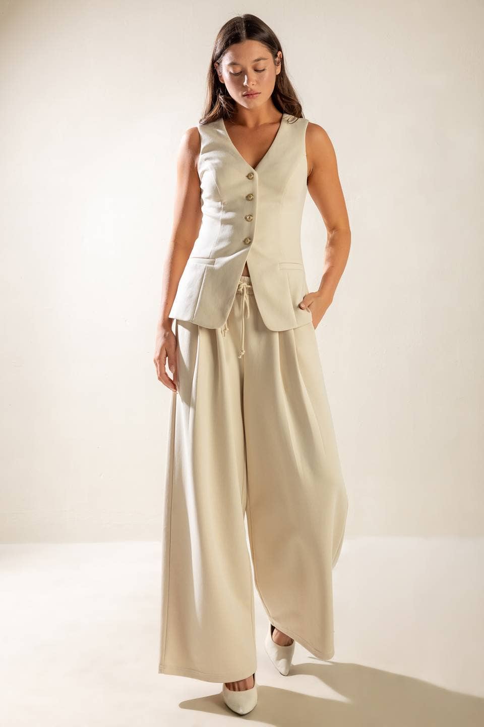 Paulina woven vest